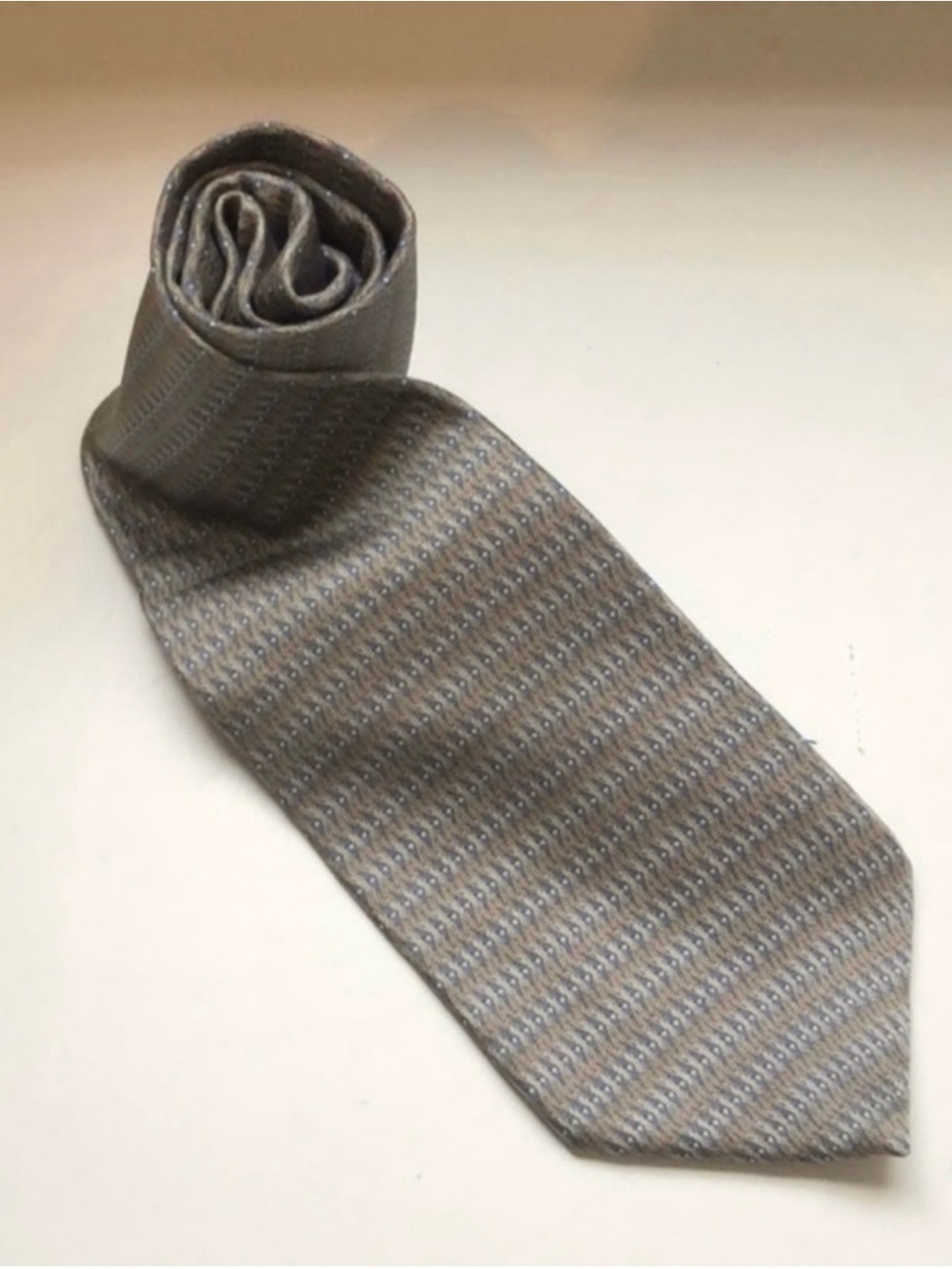 Ivy Crew Tie Men’s Gray & Blue Pattern Silk Tie Office Business Dress Classic